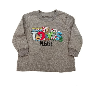 Disney Infant & Toddler Boys Gray Toy Story Long Sleeve Christmas Tee Shirt 12m