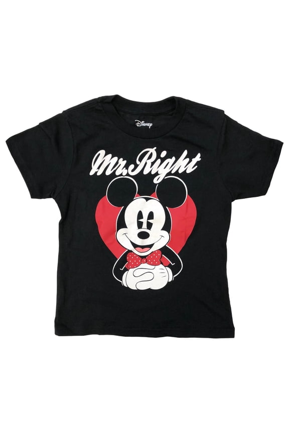 Infant & Toddler Boys Mickey Mouse Mr Right Valentines T-Shirt Shirt 2T