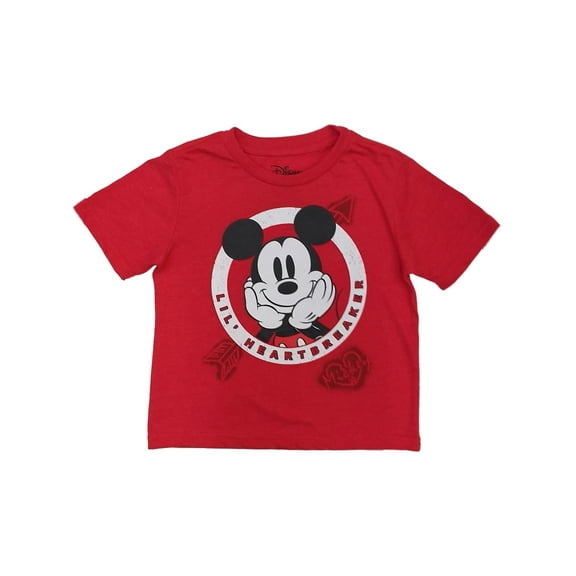 Disney Infant & Toddler Boys Mickey Mouse Valentines T-Shirt Heartbreaker Shirt
