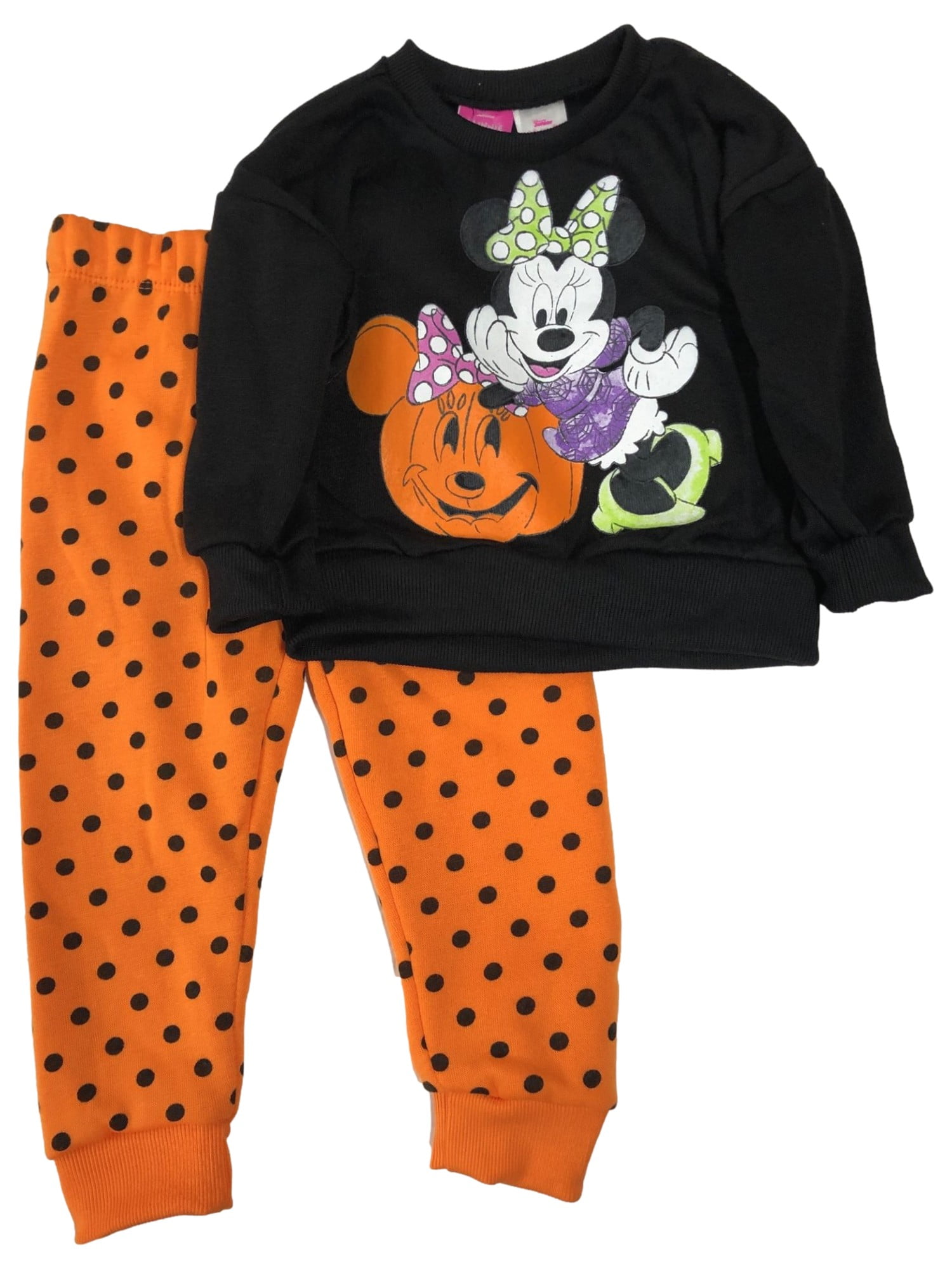 Disney Infant & Toddler Girls Minnie Mouse Halloween Outfit Sweatshirt Set 3T