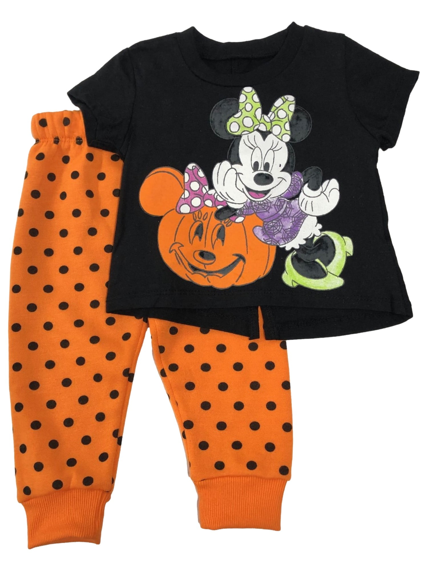 Disney Infant & Toddler Girls Minnie Mouse Halloween Outfit T-Shirt Joggers 2T