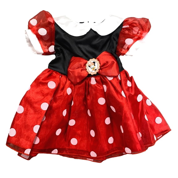 Disney Infant Toddler Girls Minnie Mouse Polka Dot Dress Halloween Costume 6-9 M
