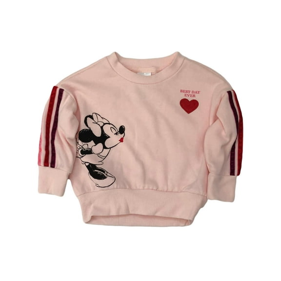Disney Infant & Toddler Girls Pink Minnie Mouse Best Day Ever Sweatshirt 12m