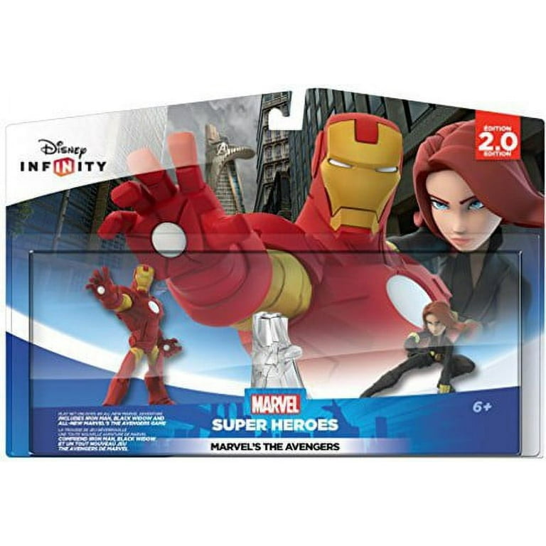DISNEY INFINITY 2.0 Avengers 6 figurines Marvel + Monde +Power disc.