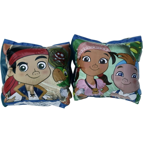 Disney Inflatable Pool Arm Floats - Jake and the Neverland Pirates, New, 1 Set 7"-5.8"