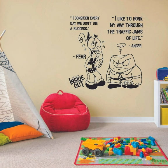 Disney Inside Out Character Fear's Quote I Consider Everyday We Dont Die A Success Fear Inside Out Character QuoteVinyl Wall Decal Wall Art Bedroom Nursery Play Room Wall Decoration Size (30x30 inch)