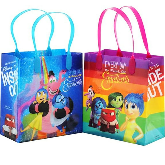 Disney Inside Out 12 Reusable Party Favors Small Goodie Gift Bags 6"