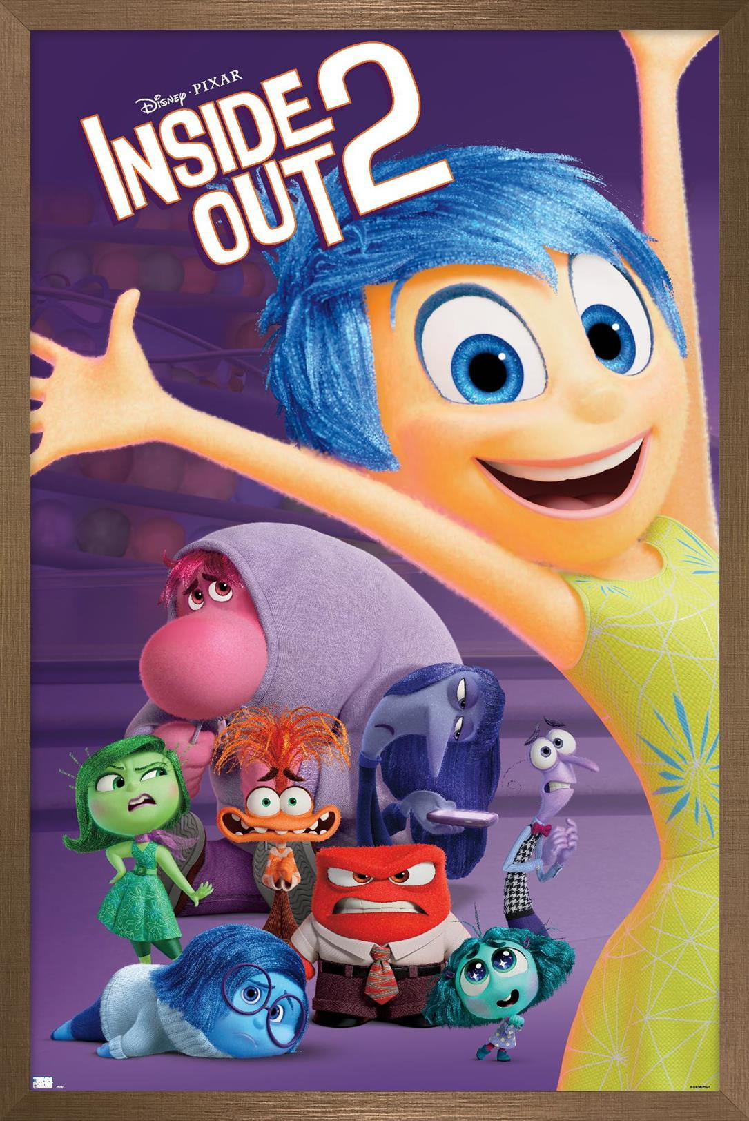Disney Inside Out 2 Group Wall Poster, 22.375" x 34" Framed