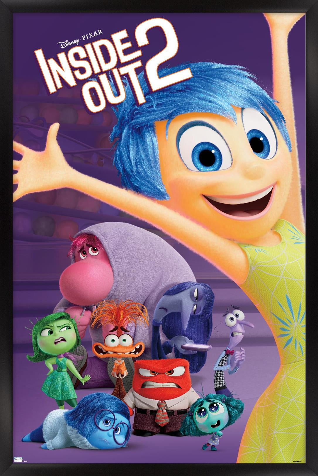 Trends International Disney Inside Out 2 - Group Framed Wall Poster Prints Black Framed Version 22.375" x 34"