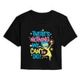 thumbnail image 1 of Disney - Inside Out 2 - Nothing We Cant Do - Junior's Cropped Tee, 1 of 4
