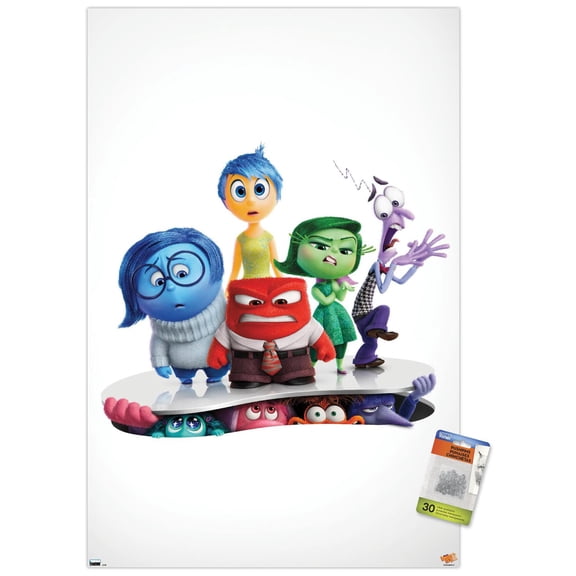 Disney Inside Out 2 - One Sheet Wall Poster with Push Pins, 22.375" x 34"