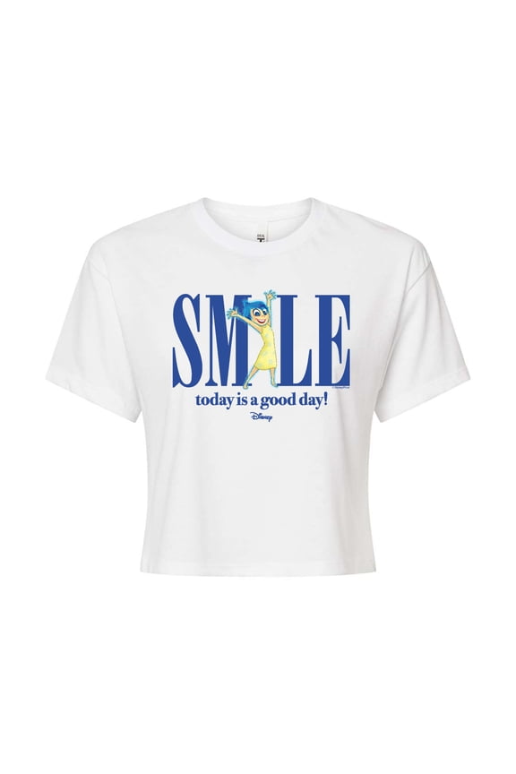 - Inside Out 2 - Smile Joy - Junior's Cropped Tee