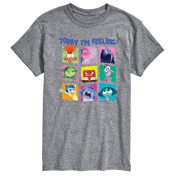 Disney - Inside Out 2 - Today I'm Feeling Inside Out Grid - Men's Short Sleeve T-Shirt