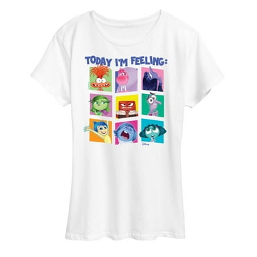 Disney - Inside Out 2 - Today I'm Feeling Inside Out Grid  - Women's Short Sleeve Graphic T-Shirt