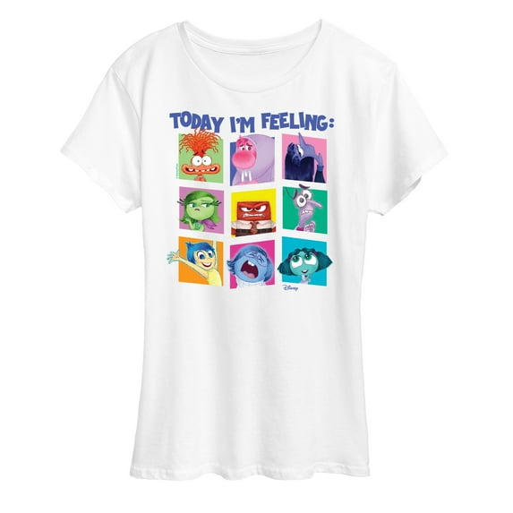 Disney - Inside Out 2 - Today I'm Feeling Inside Out Grid - Women's Short Sleeve Graphic T-Shirt