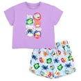 thumbnail image 1 of Disney Inside Out Anger Anxiety Joy T-Shirt and French Terry Shorts Outfit Set Toddler to Big Kid, 1 of 5