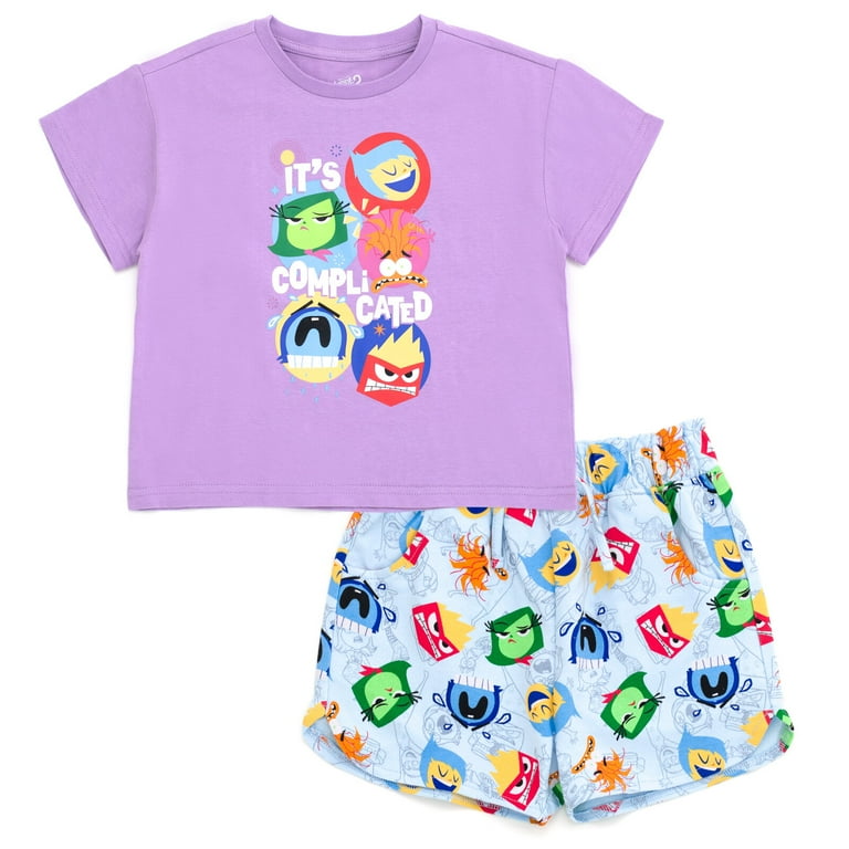 Disney Inside Out Anger Anxiety Joy T-Shirt and French Terry