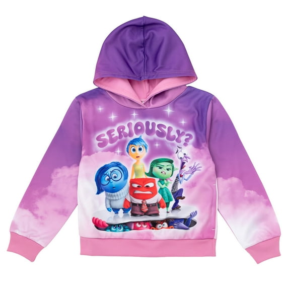 Disney Inside Out Joy Anger Anxiety Disgust Fleece Pullover Hoodie Toddler to Big Kid