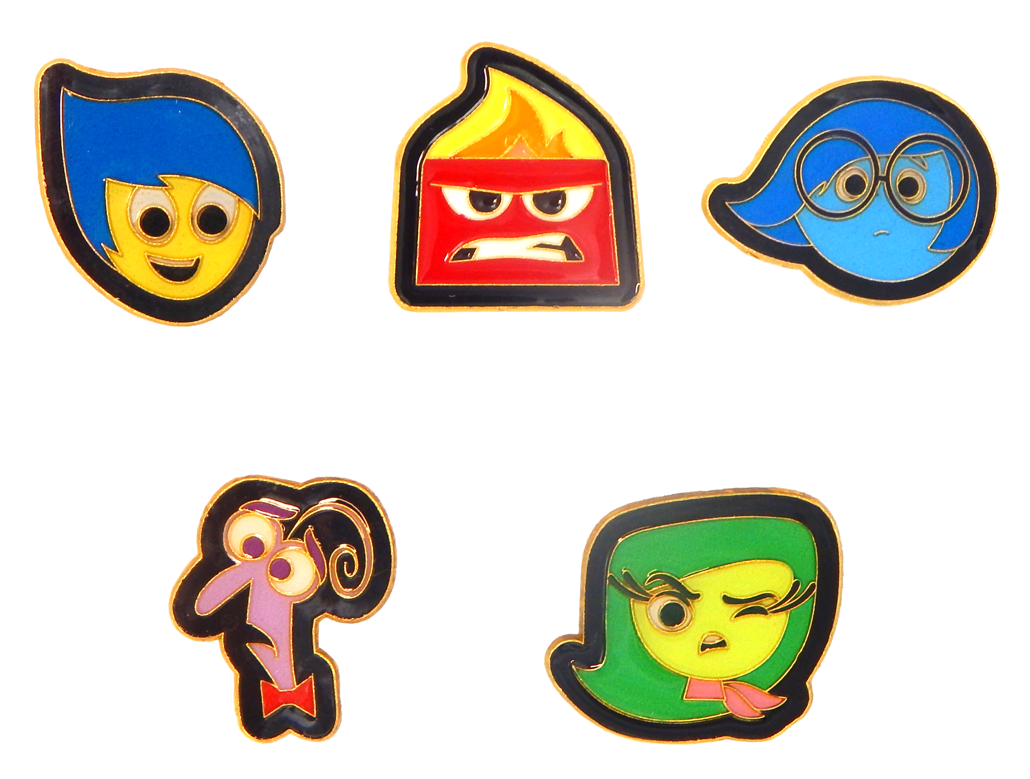 Disney Inside Out Themed 5 Starter Pin Set Disney World Parks Trading Pins Brand New