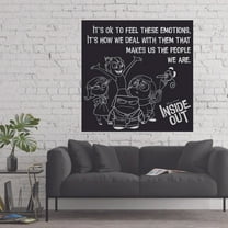Disney Inside Out Quote Its Ok To Feel These Emotions Its How We Deal With Them That Makes Us The People We Are DecorVinyl Wall Decal Wall Art Bedroom Nursery Play Room Decoration Size (30x30 inch)