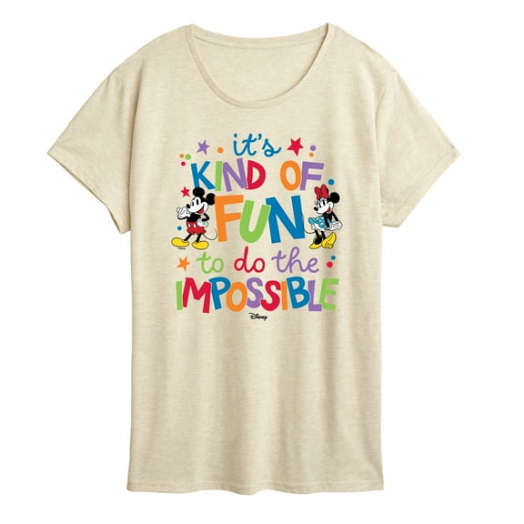 Disney - Its Kind Of Fun To Do The Impossible - Women's Short Sleeve Graphic T-Shirt