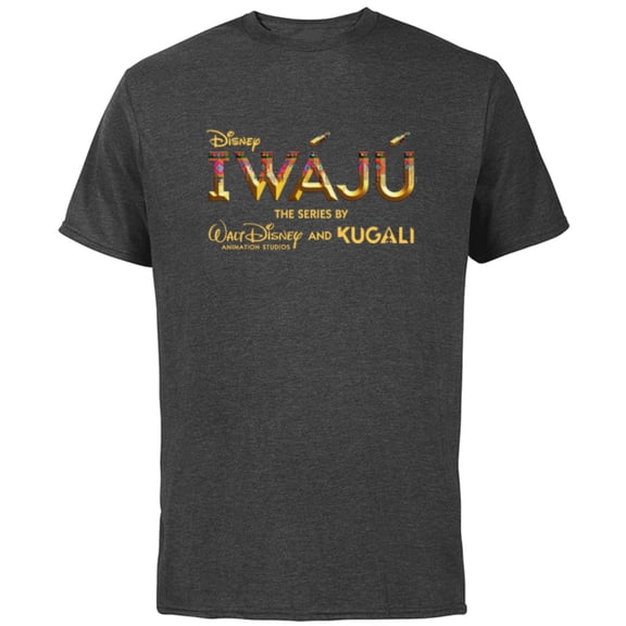 Disney Iwájú Animated Series Official Title Logo Disney - Short Sleeve Cotton T-Shirt for Adults - Customized-Charcoal