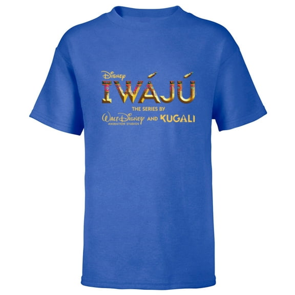 Disney Iwájú Animated Series Official Title Logo Disney+- Short Sleeve T-Shirt for Kids - Customized-Royal
