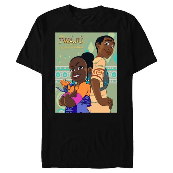 Disney Iwájú Animated Series Tola Kole and Otin Disney+- Short Sleeve Blended T-Shirt for Adults - Customized-Black