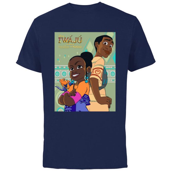 Disney Iwájú Animated Series Tola Kole and Otin Disney - Short Sleeve Cotton T-Shirt for Adults - Customized-Navy