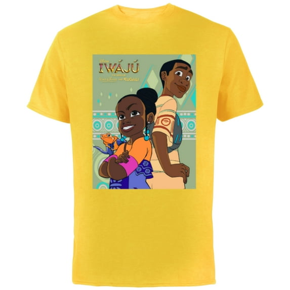 Disney Iwájú Animated Series Tola Kole and Otin Disney+- Short Sleeve Cotton T-Shirt for Adults - Customized-Yellow