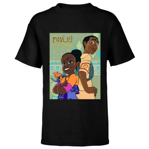 Disney Iwájú Animated Series Tola Kole and Otin Disney - Short Sleeve T-Shirt for Kids - Customized-Black