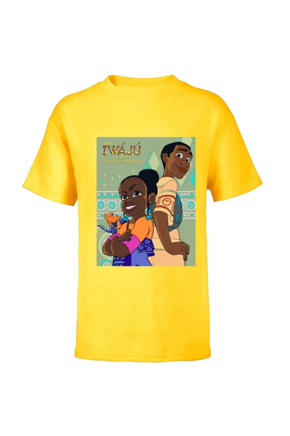 Iwájú Animated Series Tola Kole and Otin Disney+- Short Sleeve T-Shirt for Kids - Customized-Yellow