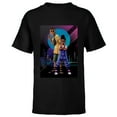 thumbnail image 1 of Disney Iwájú Animated Series Tola and Kole Cityscape Disney+- Short Sleeve T-Shirt for Kids - Customized-Black, 1 of 5