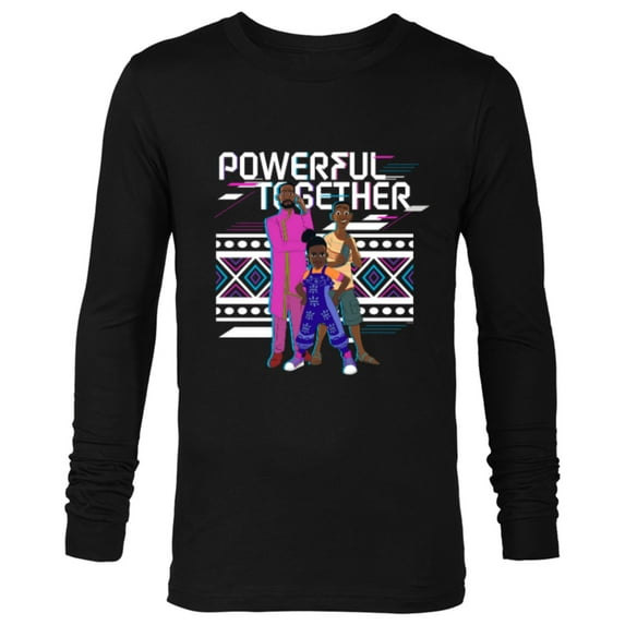 Disney Iwájú Series Tola Kole and Tunde Powerful Together- Long Sleeve T-Shirt for Men - Customized-Black
