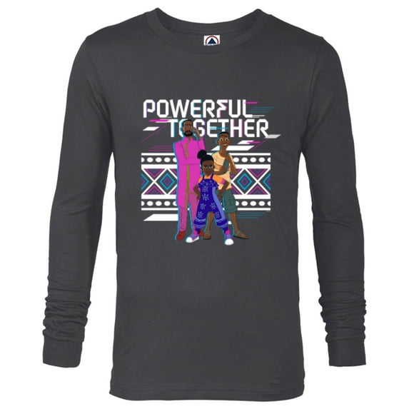 Disney Iwájú Series Tola Kole and Tunde Powerful Together- Long Sleeve T-Shirt for Men - Customized-Charcoal Heather