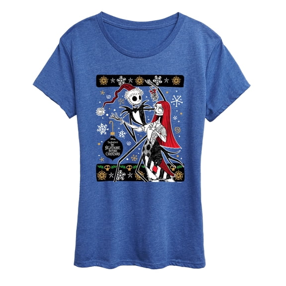 Disney - Jack And Sally Ornaments - Women's Short Sleeve Graphic T-Shirt