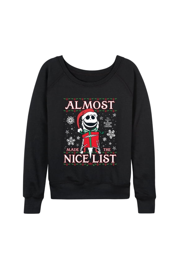 - Jack Nice List - Women's French Terry Long Sleeve Pullover