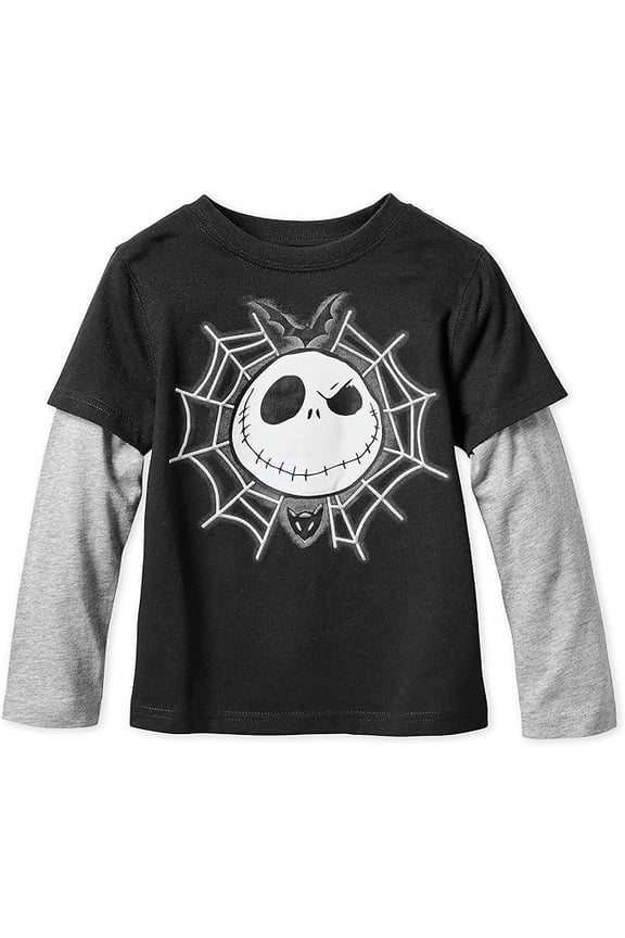 Jack Skellington Layered T-Shirt for Boys Size 2