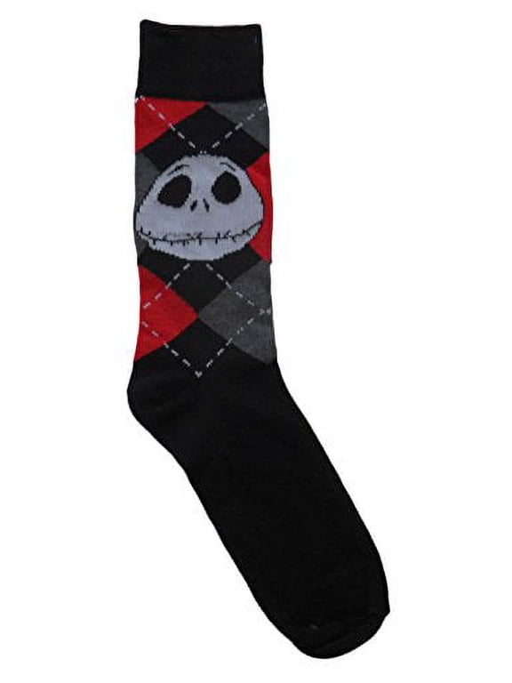 Jack Skellington Nightmare Before Christmas Mens' Crew Socks (10-13)