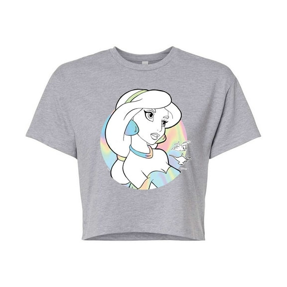 Disney - Jasmine Graphic - Juniors Cropped Cotton Blend T-Shirt