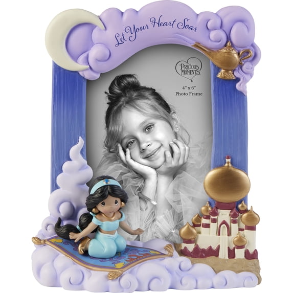 Disney Jasmine Let Your Heart Soar Precious Moments 4" x 6" Photo Frame, Count 1