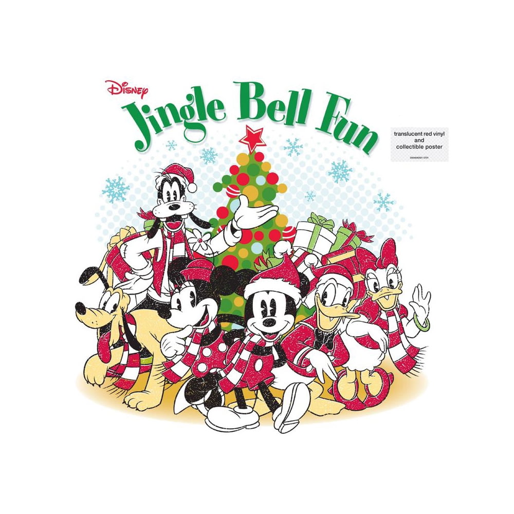 Various Artists Disney Jingle Bell Fun (Limited Edition, Translucent Red Colored Vinyl, Collectible Poster) Records & LPs