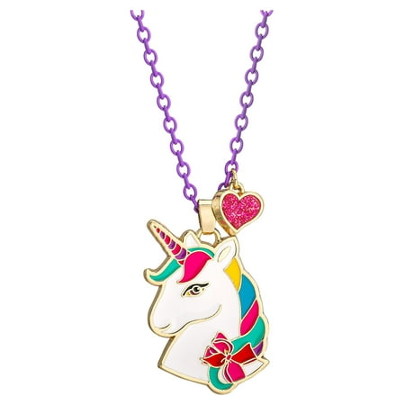 Disney-Jojo Siwa Girl's/ Tween Unicorn Necklace 16" + 3" Chain