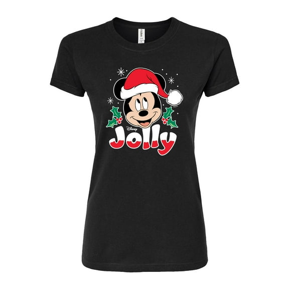 Disney - Jolly Mickey - Juniors Fitted Graphic T-Shirt