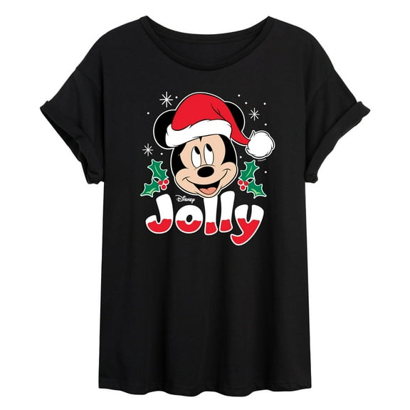 Disney - Jolly Mickey - Juniors Ideal Flowy Muscle T-Shirt