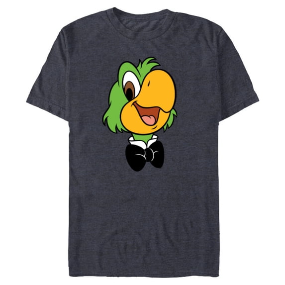 Disney José Carioca Three Caballeros Trip Matching Big Face - Short Sleeve Blended T-Shirt for Adults - Customized-Navy Heather