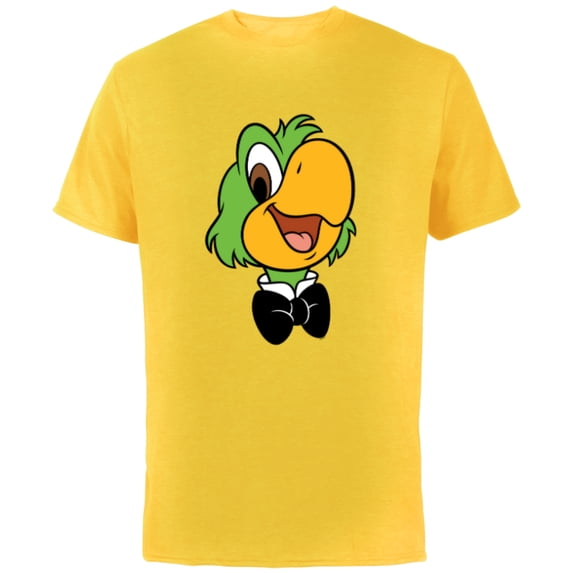 Disney José Carioca Three Caballeros Trip Matching Big Face - Short Sleeve Cotton T-Shirt for Adults - Customized-Yellow