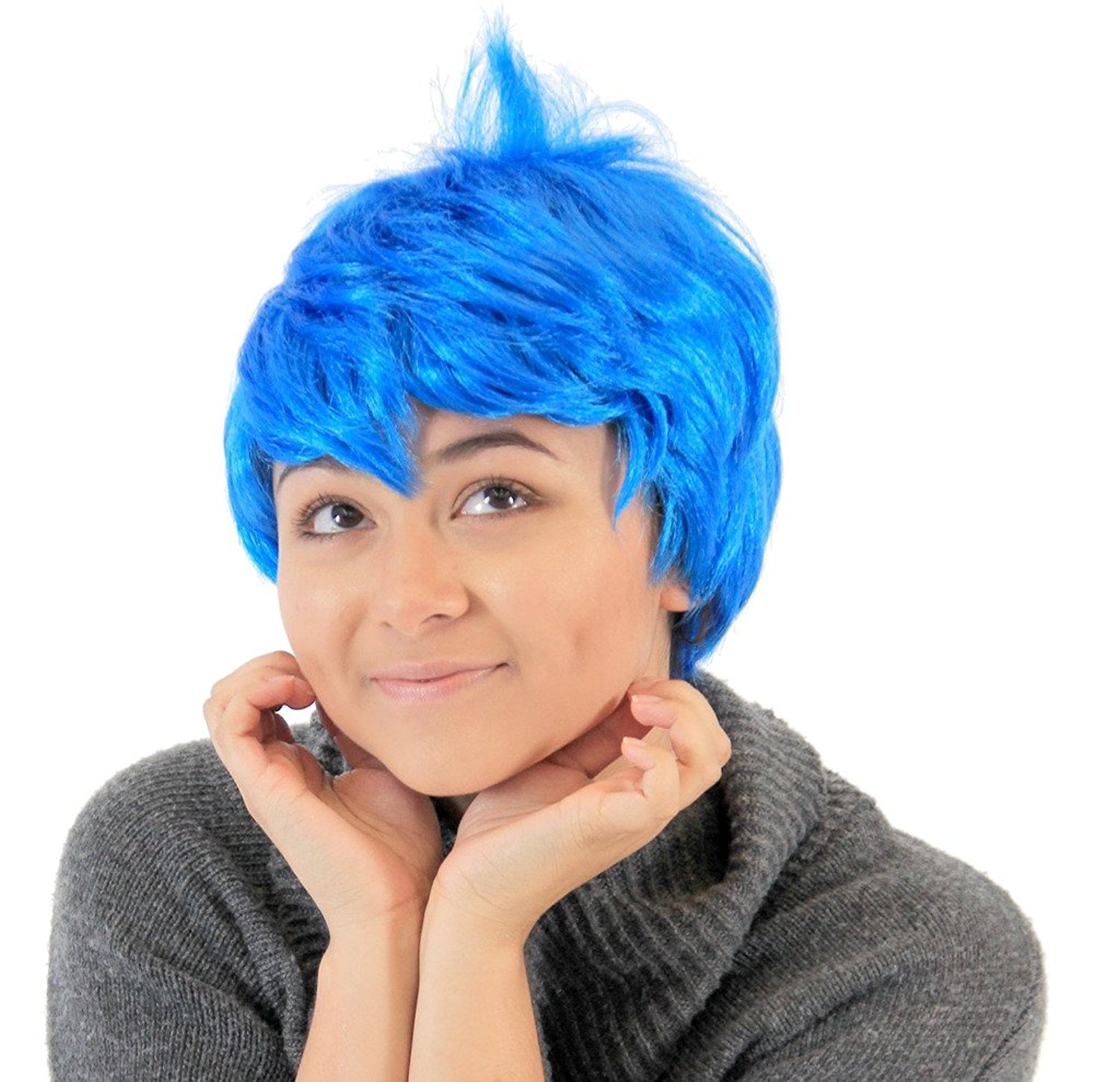 Blue top costume wig