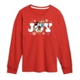 thumbnail image 1 of Disney - Joy Mickey Christmas - Toddler & Youth Long Sleeve Graphic T-Shirt, 1 of 5