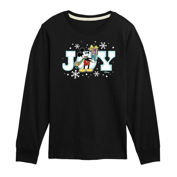 Disney - Joy Mickey Christmas - Toddler & Youth Long Sleeve Graphic T-Shirt